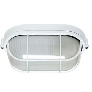 Bp - Plafón Tortuga Aluminio Oval Reja Blanca