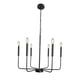 thumbnail image 5 of Ajuste de altura de la lámpara Lámparas colgantes clásicas de velas para el dormitorio del vestíbulo , negro, 5 of 5