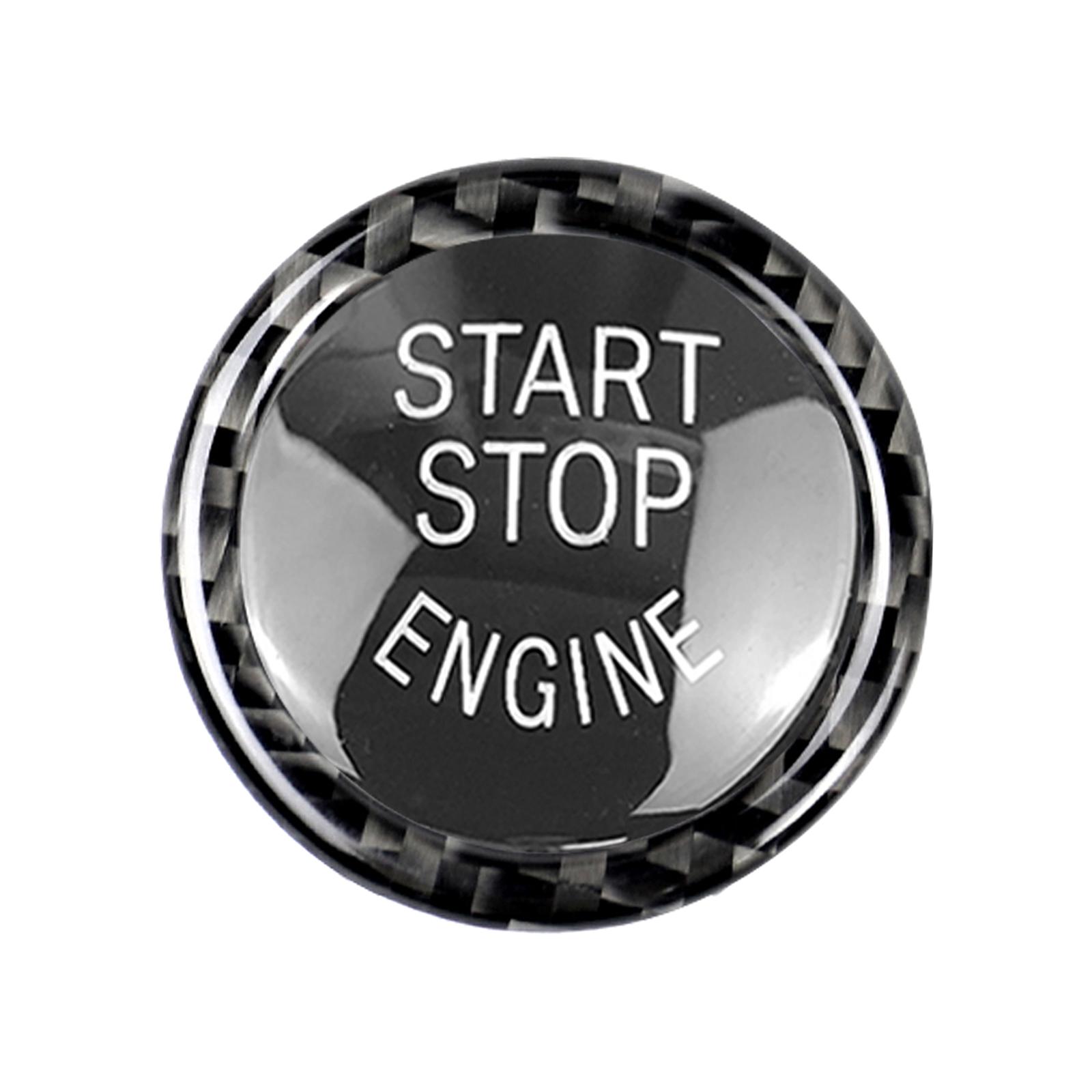 Magideal - Etiqueta Engomada De Cubierta Del Botón De Parada De Arranque Del Motor Para El Del Coche E90 E92 E93 Negro