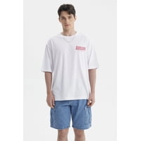 Fashionspark - Polera Hombre Print Blanco / Rosado