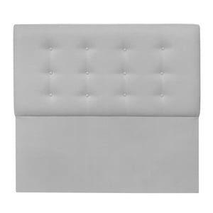 Espacio Hogar - Respaldo Botone Premium 1,5 Plazas Lino Gris Plata