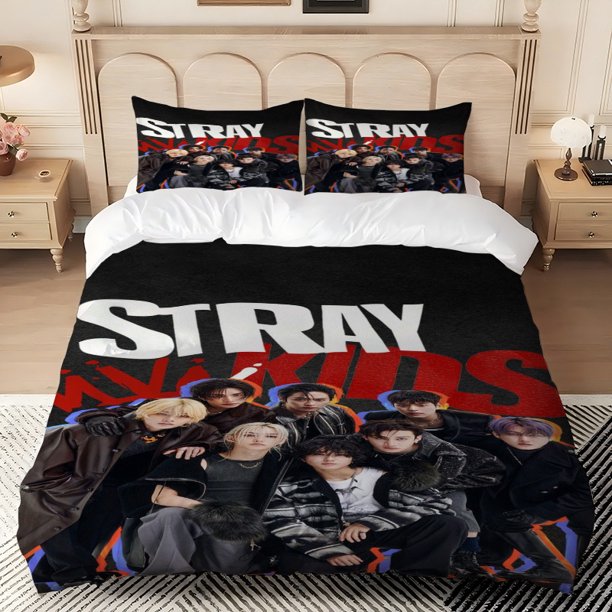 3pcs Stray K Fashion Promotional Print Theme Pattern 100% Polyester Bedding Set
