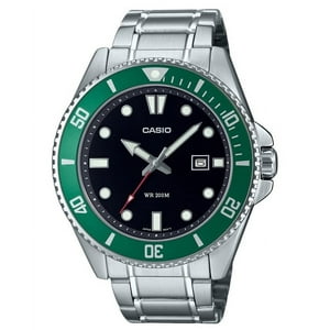 Reloj Casio Standard Analog Stainless Steel Black Dial Quartz Mdv-107D-3 200M Men'S Watch