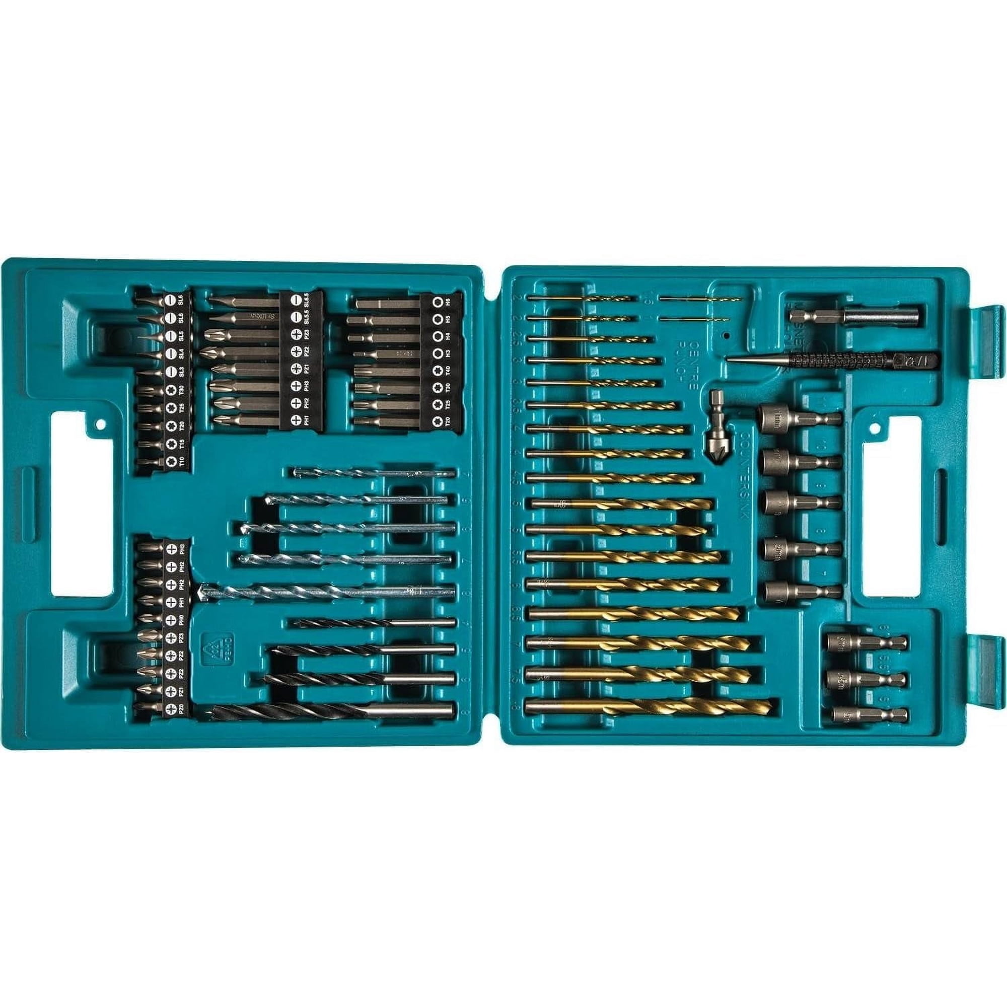 Juego De Brocas Y Brocas Makita B-49373, 75 Piezas Métricas