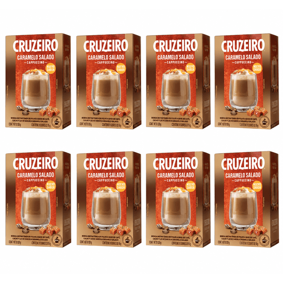 8 cajas Cappuccino Caramelo Salado Cruzeiro 8X120gr