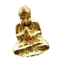 Bothyi - Escultura De Mesa Con Estatuilla Sentada De Buda De Latón Pequeña, Accesorio Para Amantes Del Té, 2,4X2,9Cm, Dorado