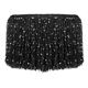 thumbnail image 1 of Uxcell Ribete de Flecos de Cadena con Lentejuelas, Flecos para Coser para Vestido Latino Escenario Negro 2 Yardas x 6 Pulgadas, 1 of 7