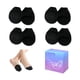 thumbnail image 1 of Calcetines Keroius con forro en la punta para mujer, 4 pares, color nude/negro, 1 of 6