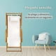 thumbnail image 3 of Silla De Playa Reposera Plegable De Lona Y Madera Exteriores - Blanco, 3 of 6