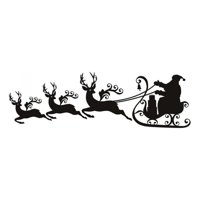 Rienda Libre Graphics - Decomural Santa Sleigh Reindeer Christmas Ws-17284