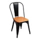 thumbnail image 1 of Silla de Metal con Asiento de Madera Diseño Vintage y Elegante, 1 of 6
