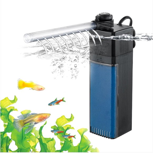 Filtro de acuario sumergible Weipro 10‑20 gal (38‑76 L) 65 GPH (245 L/h) 4 W