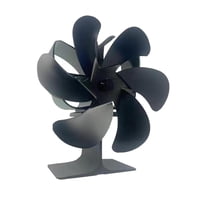 Magideal - Estufa De Leña Con 6 Paletas, Ventilador Para Hogar, Aleación De Aluminio, Funcionamiento Silencioso, 6,5X7,5 Pulgadas, Multifuncional, Resistente,