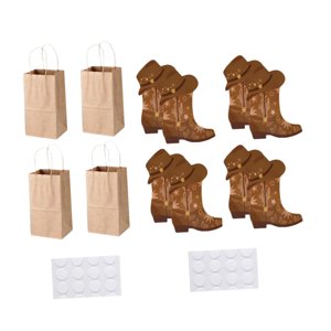 Magideal - Cajas De Flores Con Diseño De Botas De Vaquero Occidentales, Florero Para Botas, Bolsas De Regalo Kraft Para Hacer Tú Mismo Para Cumpleaños, Aniversar