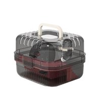 Magideal - Cage De Hámster Con Botella De Agua Transparente Conveniente Hábitat Hábitat Estuche Con Mango Para Ratones De Erizo De De Hurón , Rosa