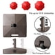 thumbnail image 4 of Base para sombrilla Casafield rellenable de 45 kg con ruedas, color marrón, 4 of 6
