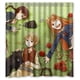 thumbnail image 1 of Cortina de ducha con diseño de perro y niña, con ganchos, 167 x 183 cm, 1 of 3