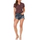 thumbnail image 2 of INSPIRE CHIC Camisas de Cuadros para Mujer Cuello en Punta Abotonado Blusas para Regreso a Clases Burdeos L, 2 of 7