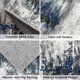 thumbnail image 4 of Set de 3 alfombras de cocina lavables Tritard azul gris, 4 of 9