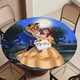 thumbnail image 5 of Bella De La Bella Y La Bestia theme Fitted Round Tablecloths Elastic Edged Table Covers Waterproof Table Cloth For Kitchen Holiday Party Tables Decor 120cm, 5 of 6