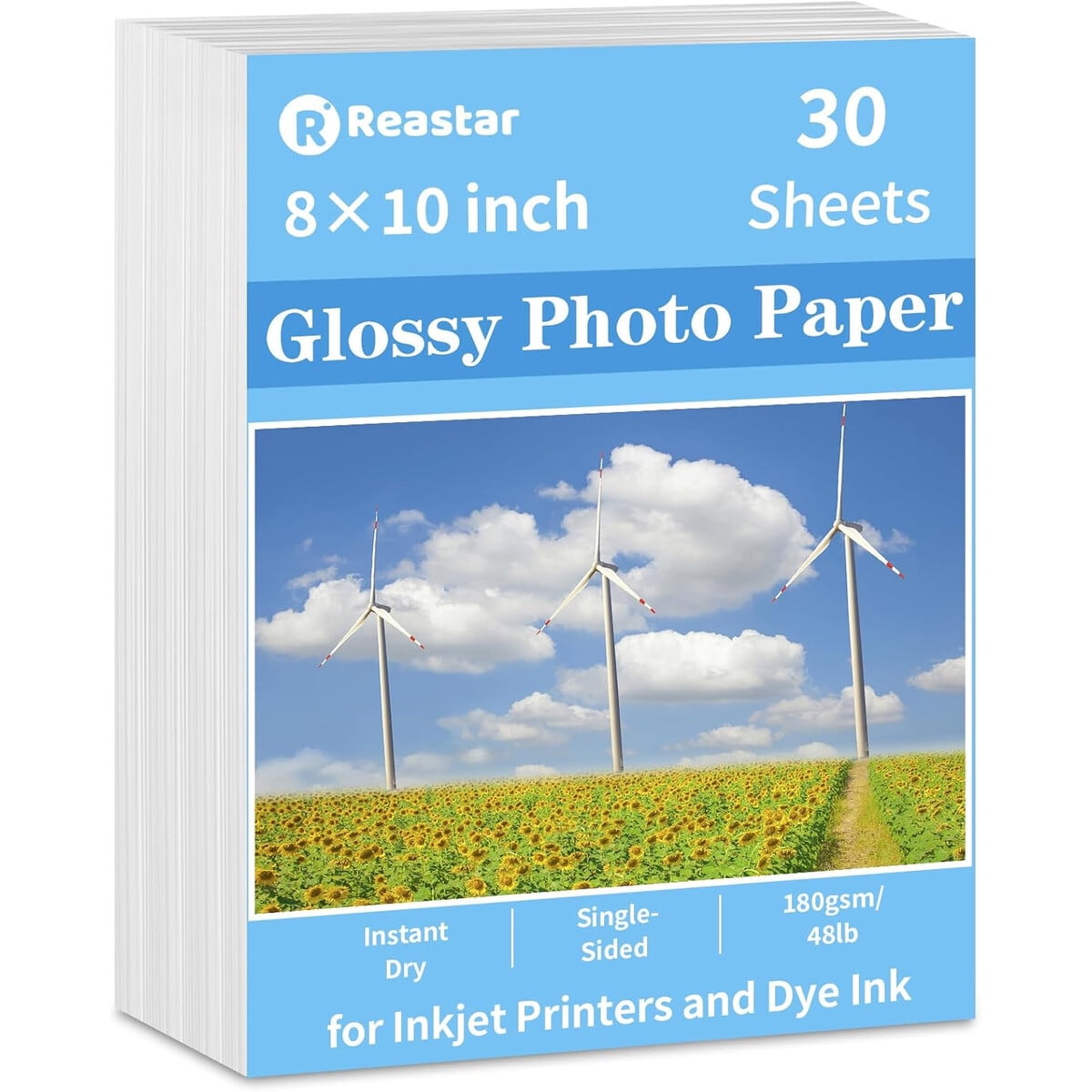 Papel Fotografico Brillante Reastar 8x10 30 Hojas 180gsm