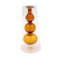 Magideal - Jarrón De Cristal Creativo, Soporte Para Plantas Hidropónicas, Botellas De Flores, Florero De Terrario Para De De La , Café Café