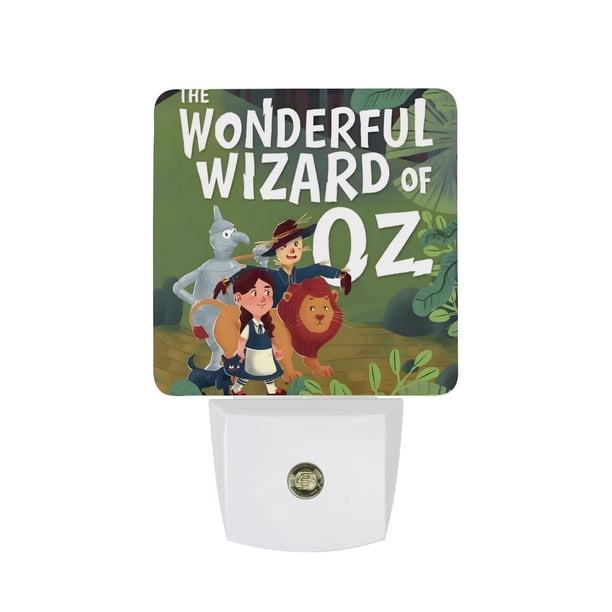 El Maravilloso Mago de Oz Luz nocturna LED con sensor de anochecer a amanecer para dormitorio, baño, pasillo, escaleras - Lámpara LED nocturna de enchufe, 0.5W - 1 pieza