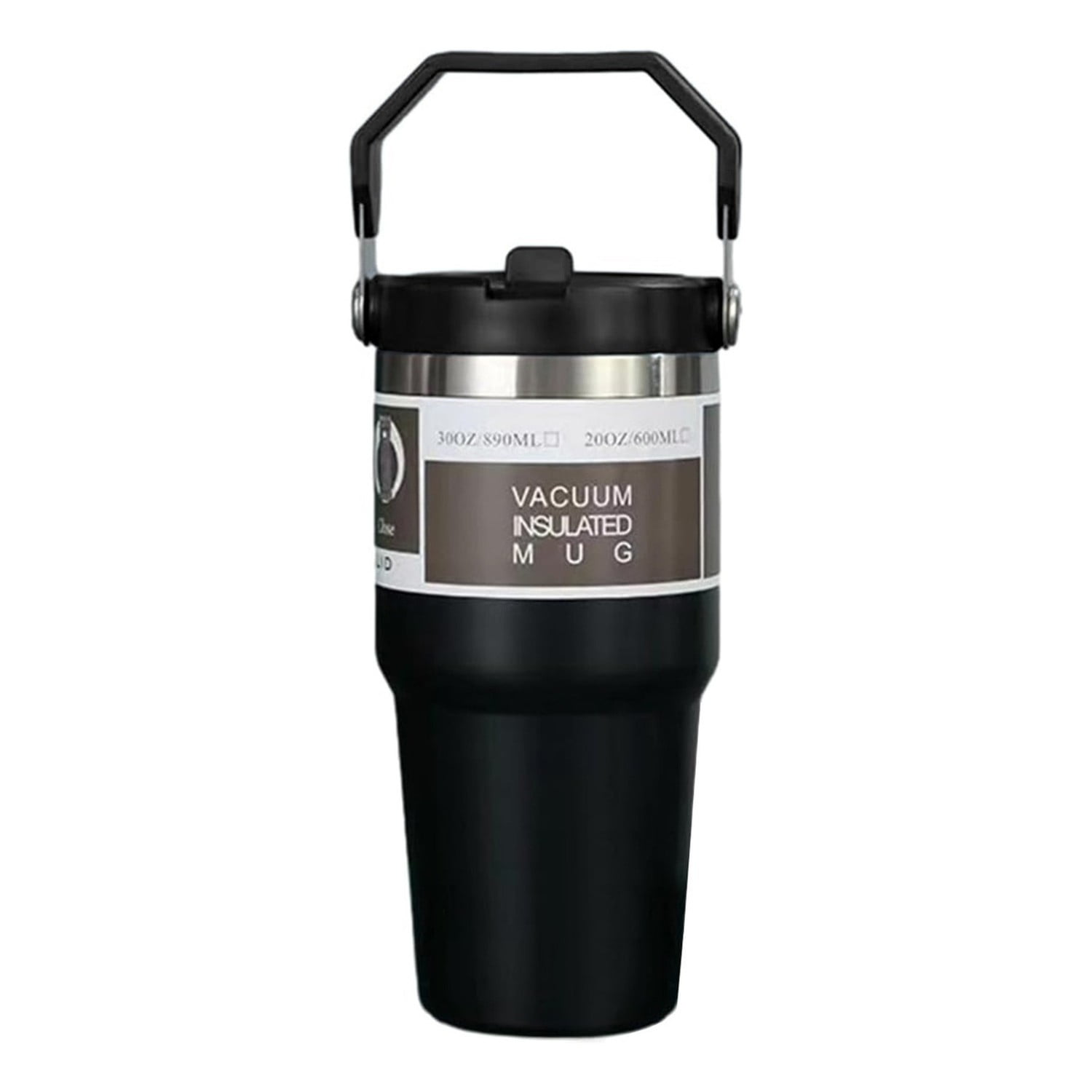 Genérico - Mug Termo Inoxidable 600ml Negro Portátil Antifugas