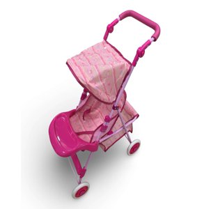 Ali Chile - Coche Muñeca Metalico Grande Diseño Rosado