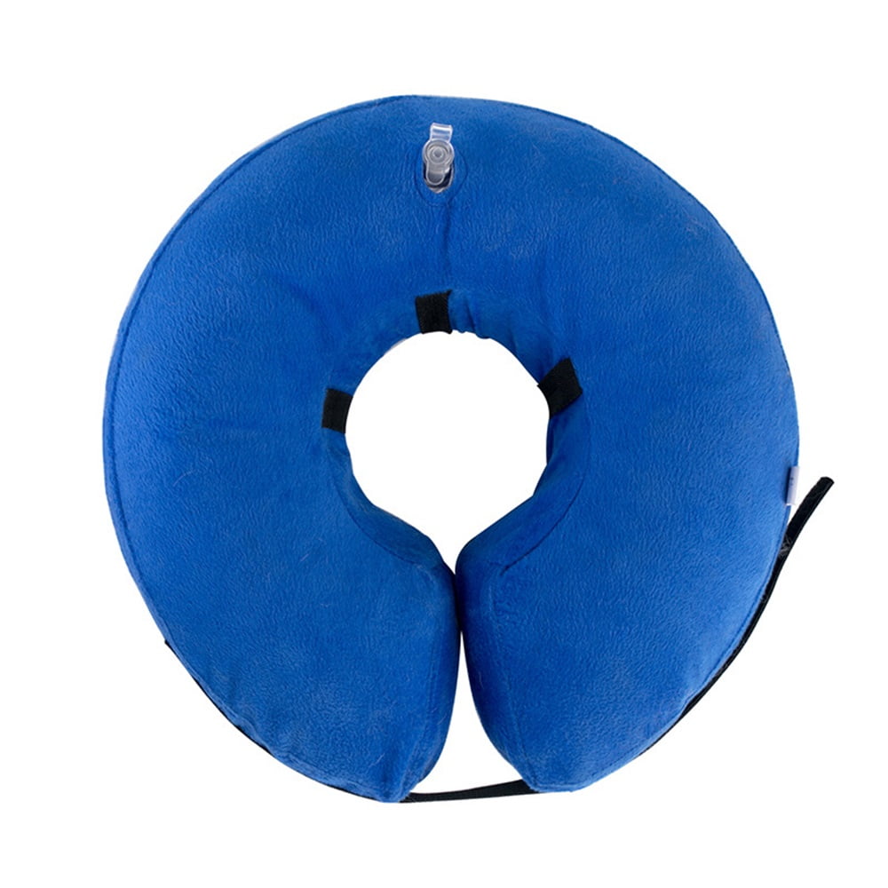 Xusx111 - Cuello Inflable De Cono De Perro Alternativa, Cono De Perro Suave Para Perros Y Gatos Pequeños Y Grandes, Cuello De Recuperación De Donut Después De La Cirugía (m, Azul)