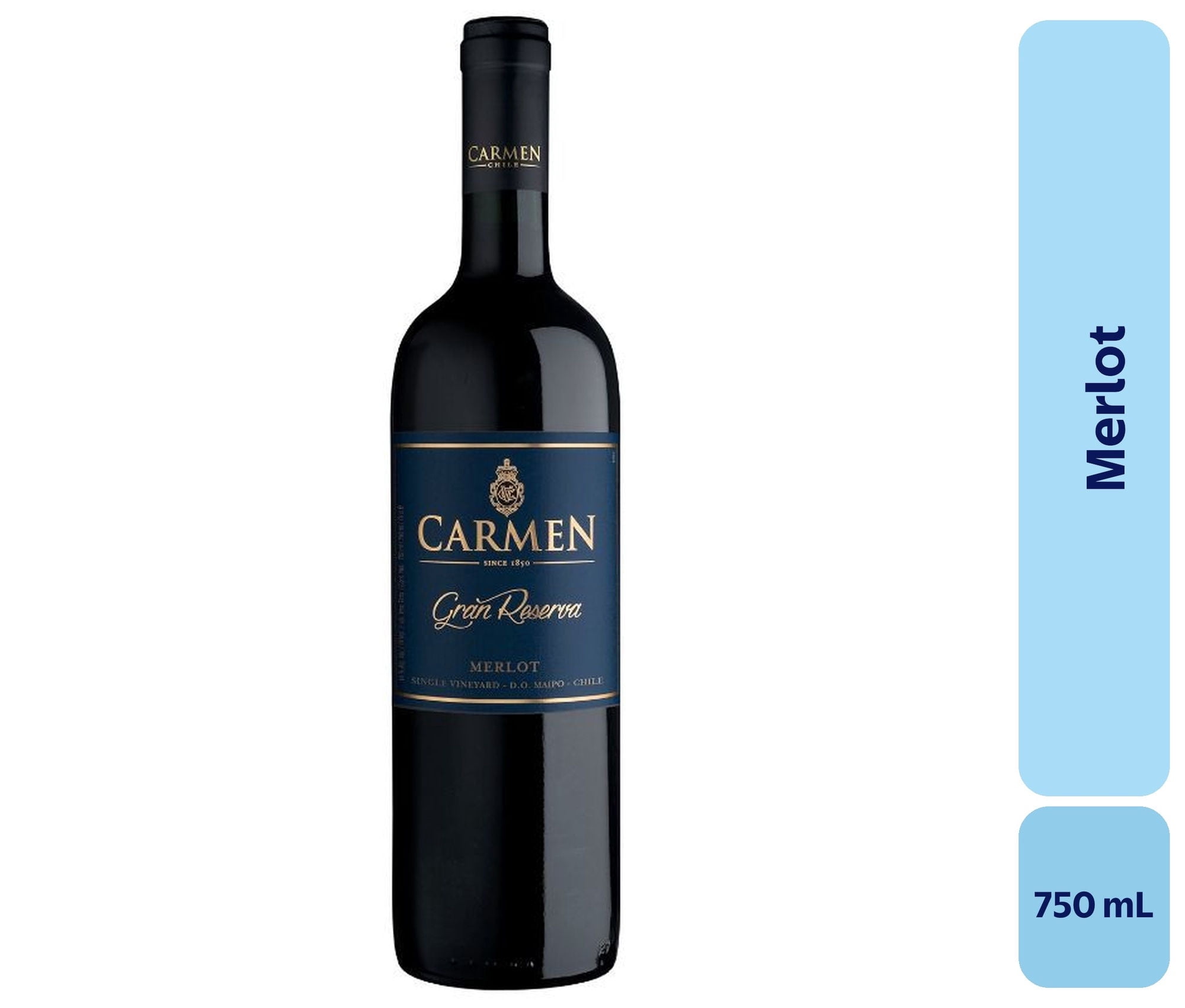 Vino Merlot Botella 750 mL Carmen