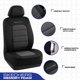 thumbnail image 3 of Fundas de asiento delantero de espuma viscoelástica Skechers, compatibles con airbags, 3 of 7