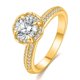 thumbnail image 1 of Anillo de Moissanita Dorada Color D Claridad VVS1 Anillo de Promesa 1 Quilate Plata Esterlina 925 Anillos de Compromiso para Mujer Anillos de Boda de Eternidad Talla 5-9, 1 of 6