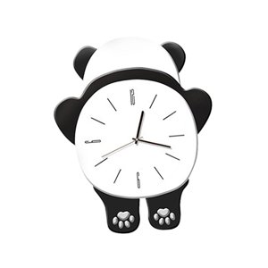 Bothyi - Reloj De Pared Panda, Reloj Colgante De Pared Para Dormitorio, Sala De Estar, Cocina, Respaldo De Panda