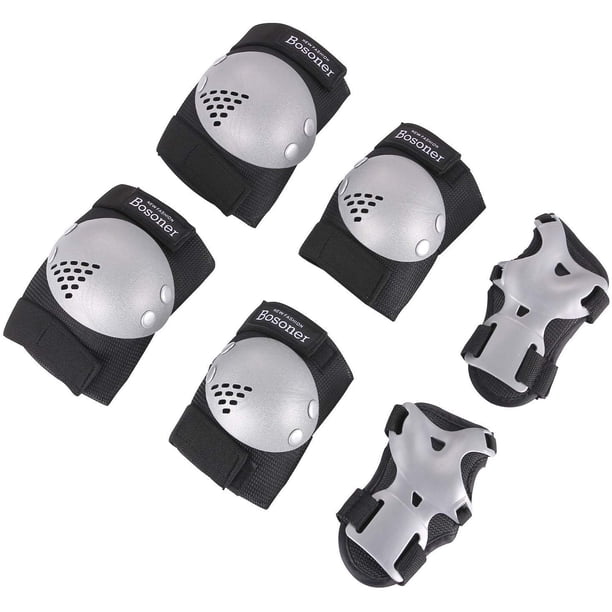 Set de protección BOSONER para niños - 6 piezas multi‑deporte (rodilleras, coderas y muñequeras)