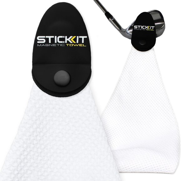 Toalla de golf magnética STICKIT de tejido tipo gofre, ultraabsorbente
