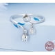 thumbnail image 2 of Anillo flor lirio ajustable plata 925, 2 of 3