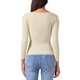 thumbnail image 3 of INSPIRE CHIC Suéteres de Punto con Cuello en V para Mujer, Botones Fruncidos 2025, Manga Larga, Cruzado, Ajuste Ceñido, Talla XS, Beige, 3 of 6