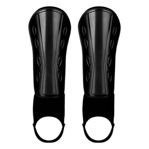 Ioensy - 1 Par De Espinilleras De Fútbol Para Adultos Y Jóvenes Correas Ajustables Espinilleras Duraderas Juvenil Negro