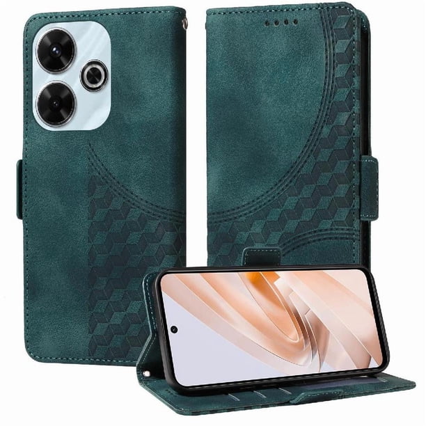 Carcasa FOXDOCK Xiaomi Redmi 13 4G de cuero PU, diseño acolchado clásico, protección contra caídas y rayones