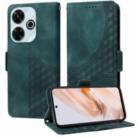 Carcasa Foxdock Xiaomi Redmi 13 4G De Cuero Pu, Diseño Acolchado Clásico, Protección Contra Caídas Y Rayones