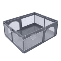 Mundo Online - Corral De Seguridad Bebe Cuadrado 120 Cm Gris