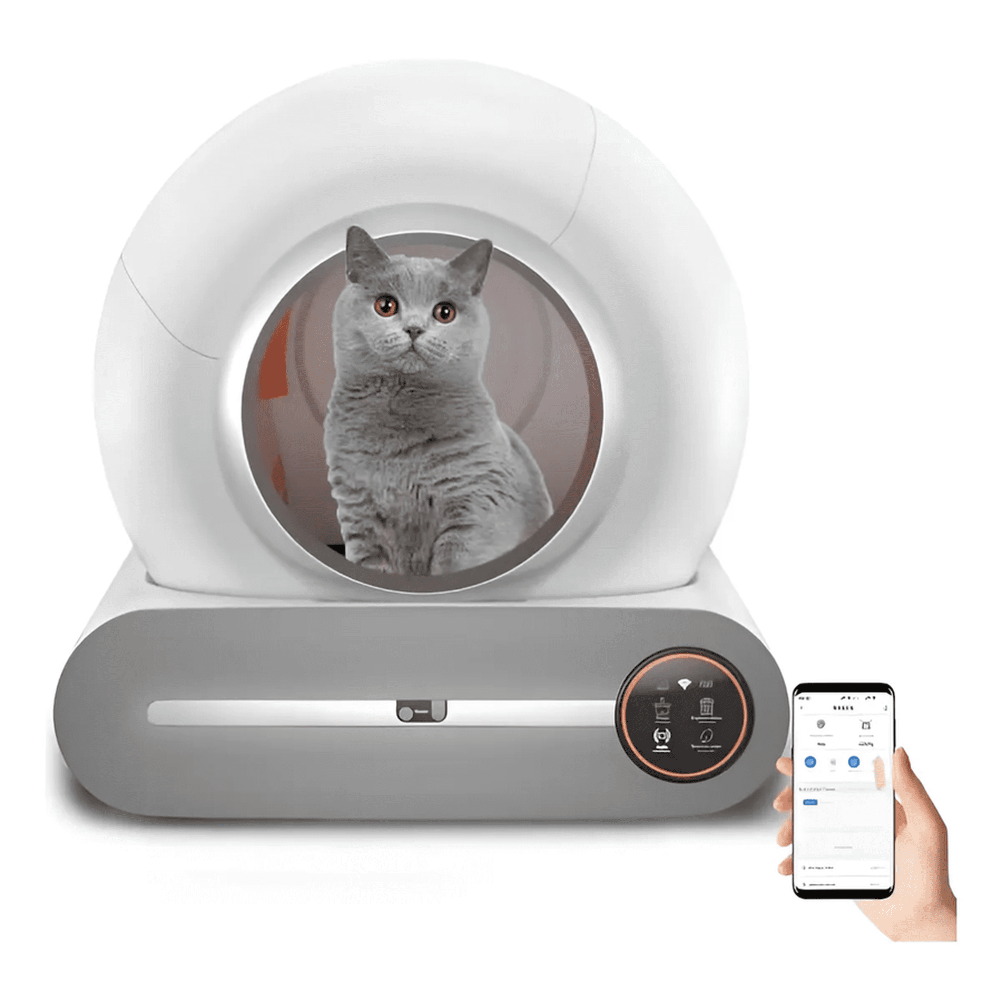 Genérico - Caja De Arena Robot De Limpieza Automática Para Gatos Arener Blanco