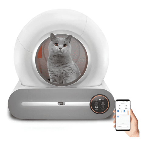 Genérico - Caja De Arena Robot De Limpieza Automática Para Gatos Arener Blanco