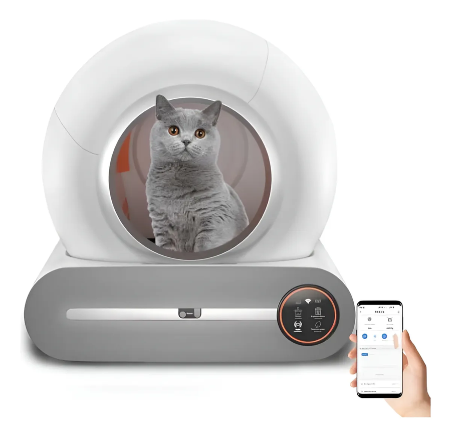 Genérico - Caja De Arena Robot De Limpieza Automática Para Gatos Arener Blanco