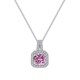 thumbnail image 2 of Collares Azul/amarillo/rosa para Mujer, Collares de Diamante Talla Redonda VVS1 de 1 Uds Color D, Collares con Colgante de Moissanita de Plata Esterlina 925 para Mujer con Certificado, 2 of 9