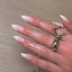 thumbnail image 3 of Press on Nails SXVME con forma de almendra rosa degradado, tamaño mediano, 3 of 8