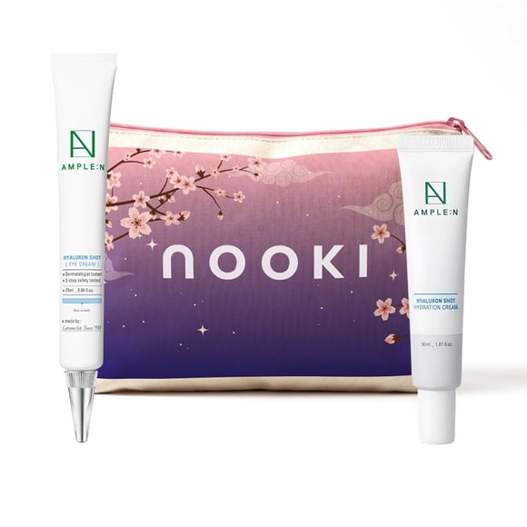Set AMPLEN Ácido Hialurónico Crema 30ml + Crema de Ojos 25 ml + Bolsito