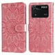 thumbnail image 5 of Funda tipo cartera FOXDOCK para Xiaomi Poco M4 Pro 4G , diseño girasol en relieve, cuero PU, cierre magnético, soporte y tarjetero, 5 of 5