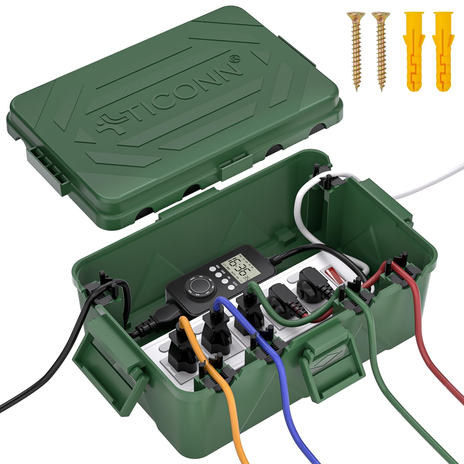 Ticonn - Caja Eléctrica Cubierta Exterior Grande Ip54 A Prueba De Salpicaduras